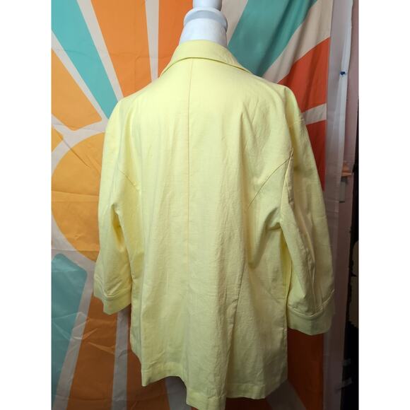 Idealsanxun Women's Yellow Linen Blend Blazer 2XL(87) - Picture 5 of 8